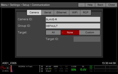 Slave Settings